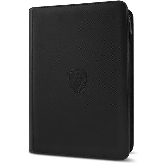 Fabmaker Premium Zip Card Binder cover with rugged PU case protects cards from dust