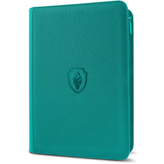 Fabmaker premium zip card binder turquoise with durable PU cover for secure card storage