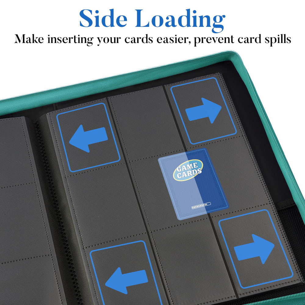 Fabmaker side-loading pockets simplify insertion and prevent spills