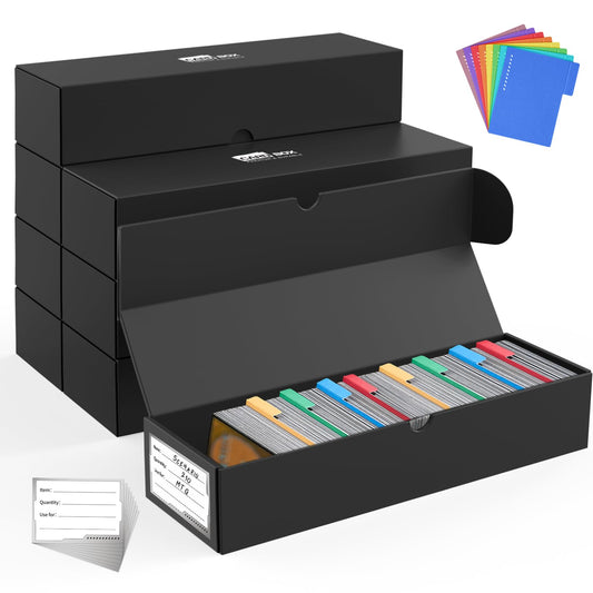 Fabmaker 12-inch trading card storage box, assembled, ready to organize your collection.