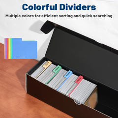 Fabmaker writable labels demonstrate flexible organization for card types.