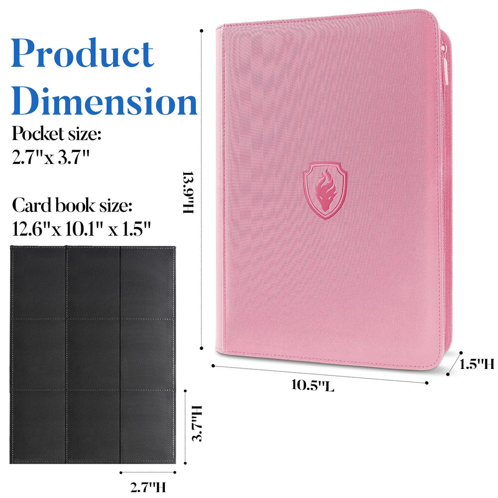 Fabmaker twenty-page album securely holds 360 standard-sized trading cards.