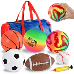Faburo six-piece outdoor balls set for toddlers, ideal for backyard play