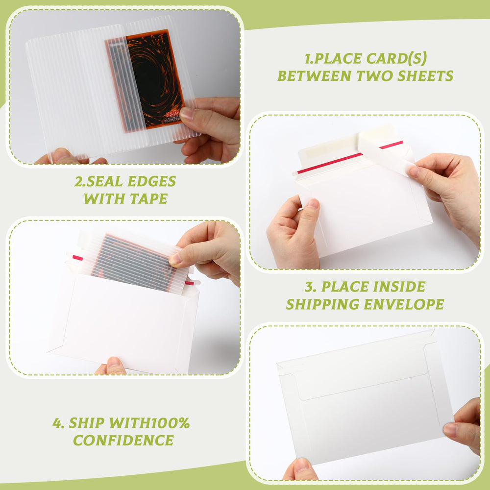 Faccito 4x6 envelopes sized for standard card protectors.
