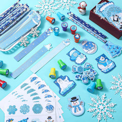 Faccito erasers with snowflake design for homework and crafts.