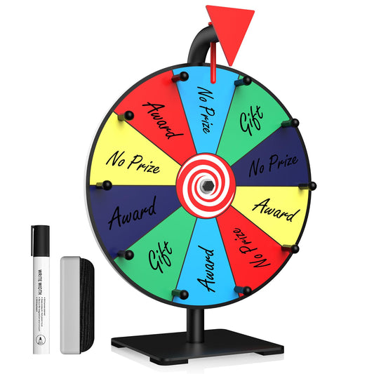 Facilife Spinning Wheel with stand ready for stage use and easy transport.
