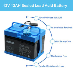 FACJOYMOOU 12V battery for Peg Perego Gator XUV boosts ride-on performance