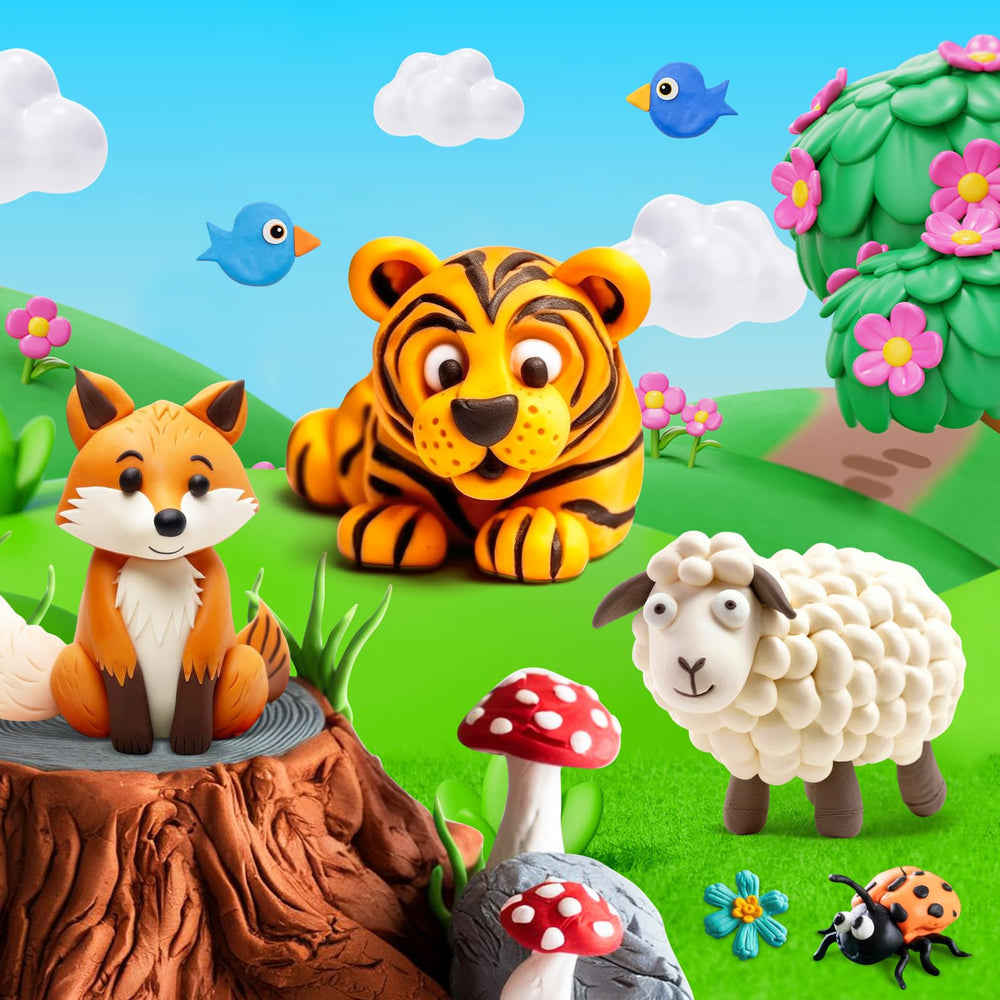 Group of kids enjoying FAGNBED clay kit for creative learning