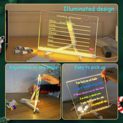 FAGOBYX LED note board with adjustable stand for comfortable viewing