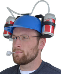 Fairly Odd Novelties beer guzzler helmet blue cup holder detail supports sip-ready fun.