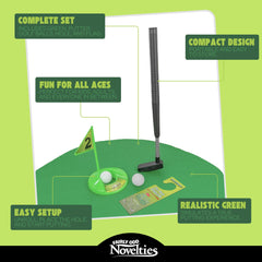 Fairly Odd Novelties Potty Putter in use for humorous golf practice.