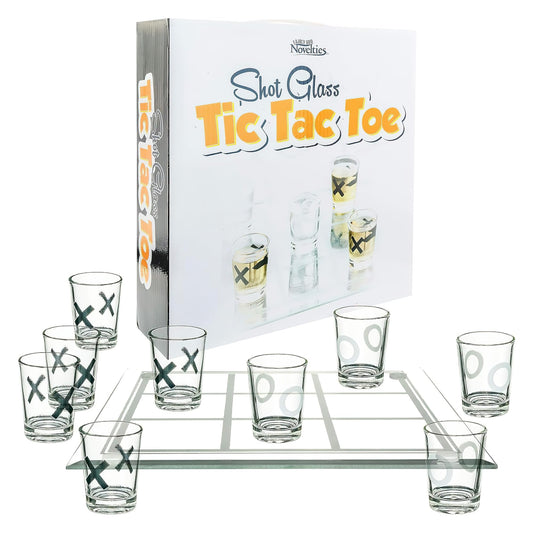 Fairly Odd Novelties Tic Tac Toe glass board on display to boost party ambiance