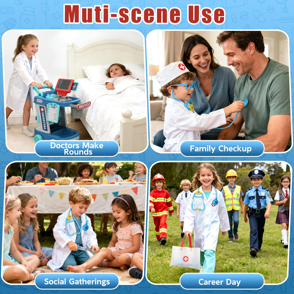 Fajiabao toy medical tools with lights create engaging doctor scenarios.