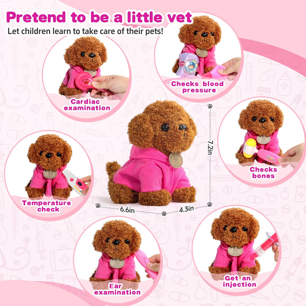 Fajiabao Doctor Kit pink stethoscope supports early medical role play.