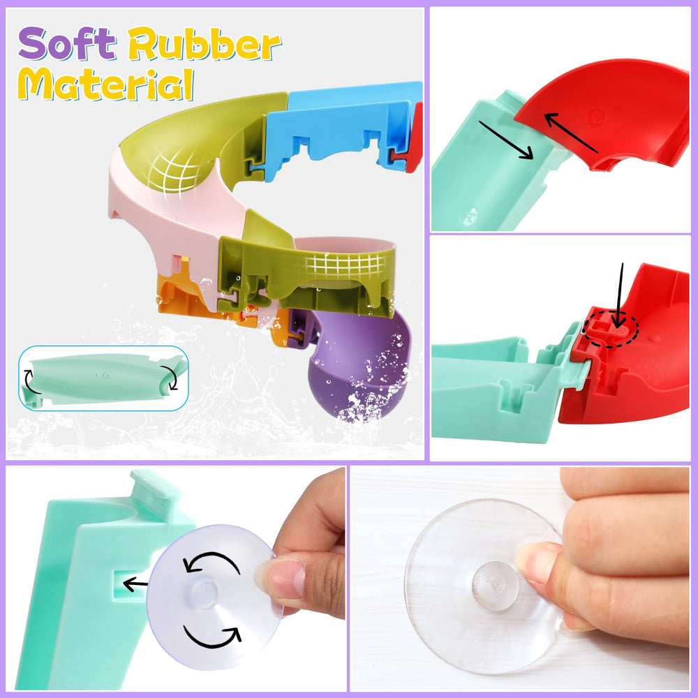 Fajiabao bath toy building tracks for evolving paths and problem-solving