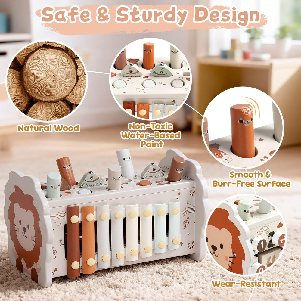 Fajiabao wooden Montessori toy promotes multi-sensory play and independent exploration