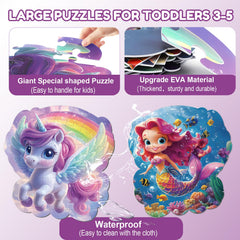 FAMOPLAY unicorn-side puzzle engages imagination and fine motor skills