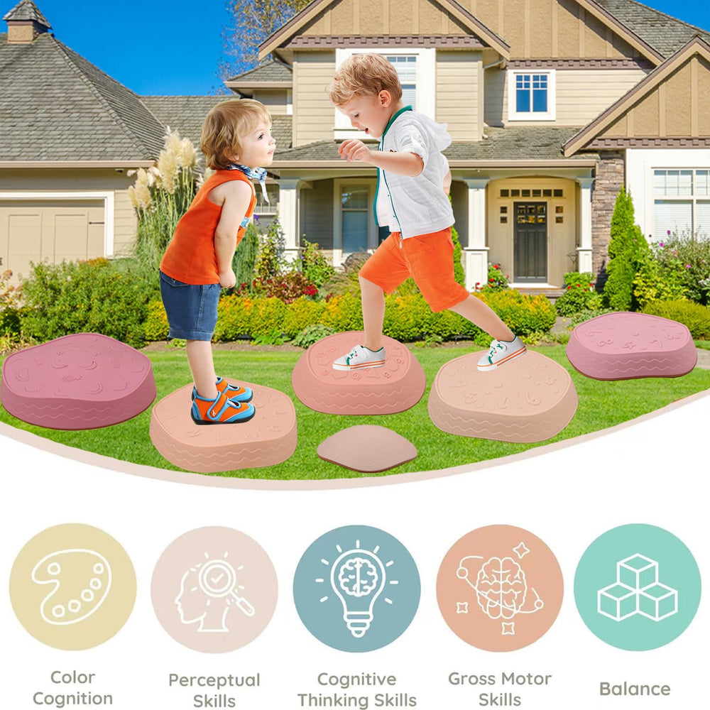 Color-differentiated Fanboxk stones support color recognition during play