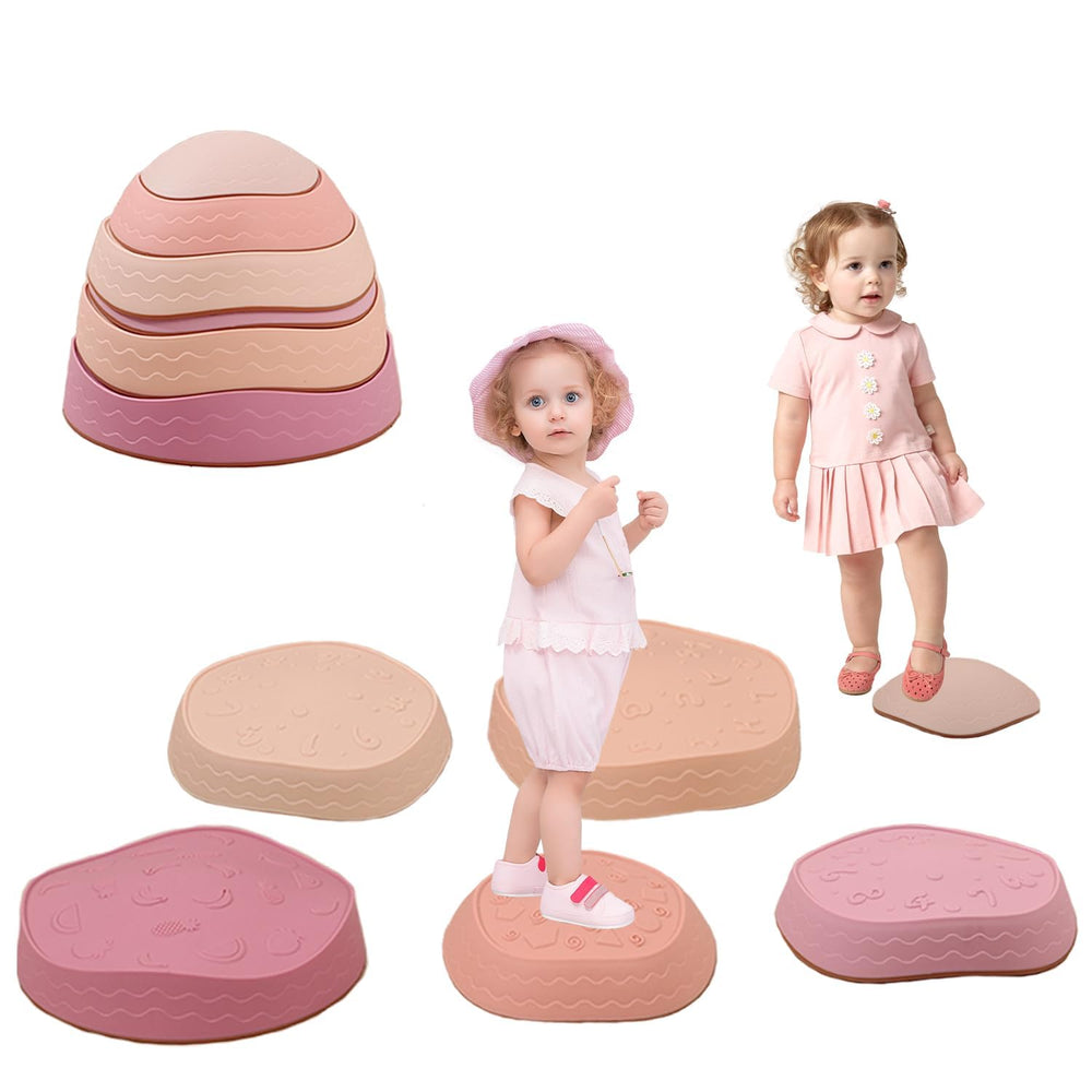 Fanboxk stepping stones for kids balance practice on indoor floor