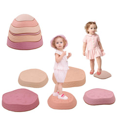 Fanboxk stepping stones for kids balance practice on indoor floor