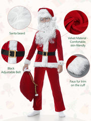 FancyFun Santa beard and wig set for a realistic Christmas look