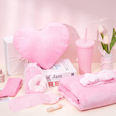 Fanfanwin pink eye masks block light for restful moments.