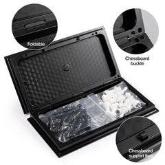 FanVince chess set folding board closed for compact storage and portability.