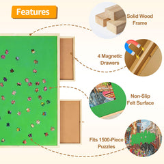 Fanwer easy assembly puzzle table with clear instructions.