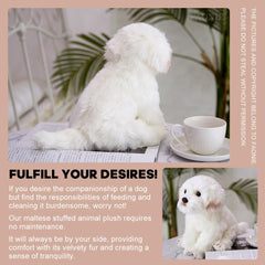 FAONIE Maltese stuffed animal is easy to clean by hand or machine.