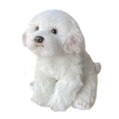 FAONIE Maltese stuffed animal with realistic face detail for lifelike play.