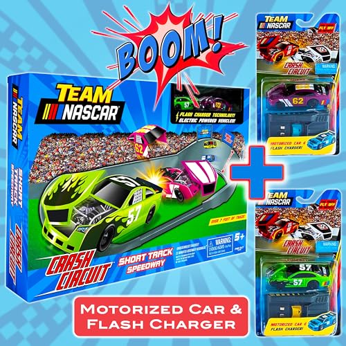 Far Out Toys blue groove track system shown for smooth, fast racing.