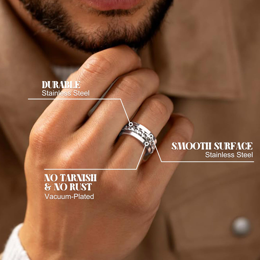 FASACCO moon and star ring for mindful fidgeting in meetings