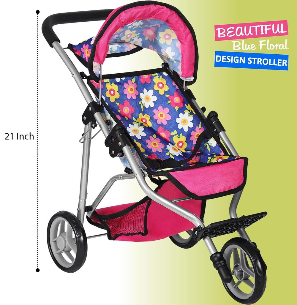 Fash N Kolor stroller fits 12–18 inch dolls for versatile pretend play.