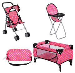 Fash N Kolor doll stroller pink, smooth push for imaginative play.