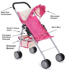 Removable seat on fash n kolor doll stroller easy cleaning