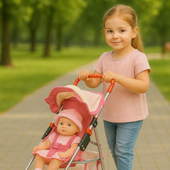 Soft grip handle on fash n kolor doll stroller for comfortable use