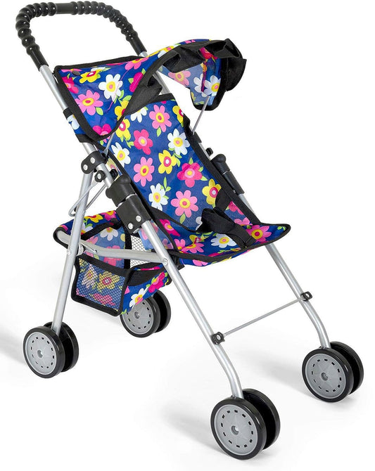 Fash N Kolor My First Doll Stroller with a purple flower frame for imaginative play.