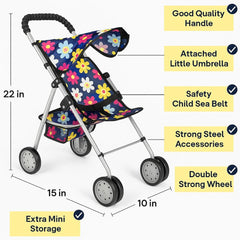 Fash N Kolor stroller opens and closes in seconds.