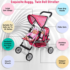 Fash n Kolor twin baby stroller ideal for siblings.