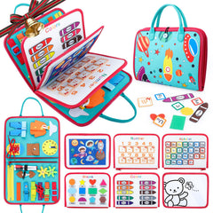 FASTSPOK Busy Board zipper detail promotes fine motor skill development during play
