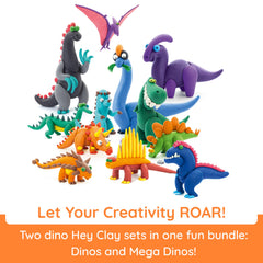 Hey Clay Dino Land app screen guiding kids through 3D building steps