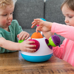 Fat Brain Toys Klickity toddler sensory play designed for ages 1 year and up.