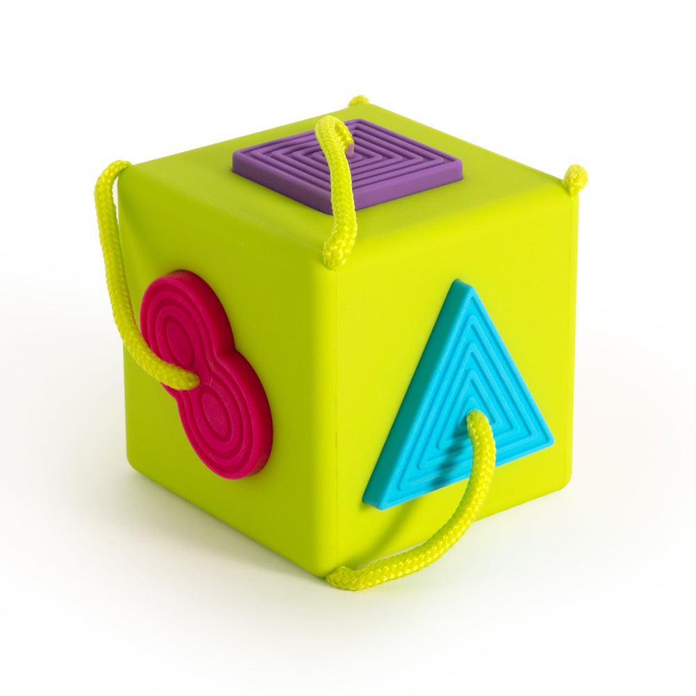 OombeeCube includes six shapes for sorting play.