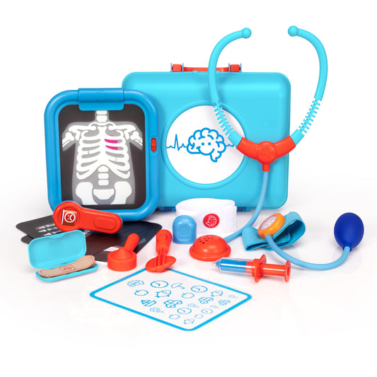 Fat Brain Toys Pretendables Doctor Playset use promotes imaginative play and storytelling