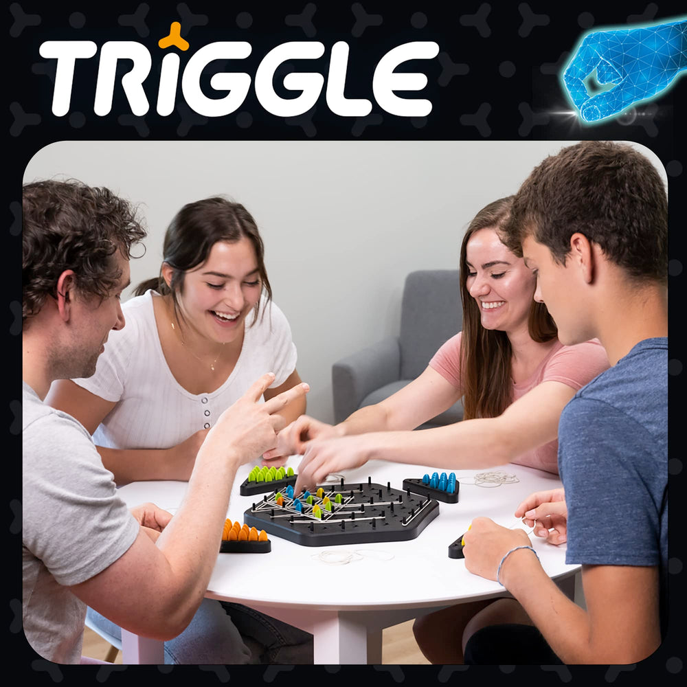 Fat Brain Toys Triggle box contents illustrate easy setup