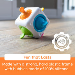 Fat Brain Toys Tugl Cube in a quiet design for distraction-free focus during tasks.
