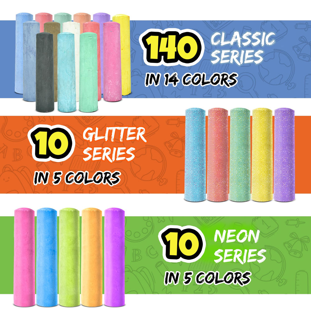 Fat Zebra Designs washable, non-toxic chalk sticks for easy cleanup after play.