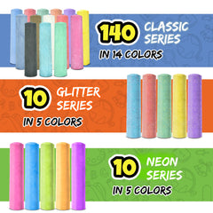 Fat Zebra Designs washable, non-toxic chalk sticks for easy cleanup after play.