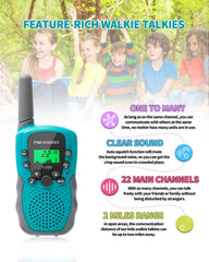 FAYOGOO kids walkie talkies feature durable design for everyday adventures.