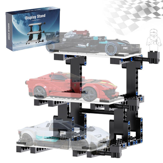 FCEYOUT display stand for Lego Speed Champions front view keeps your collection neatly showcased